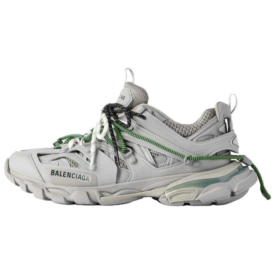 Balenciaga Track Trail Laces Low top Chunky Sneakers Men's Gray & White