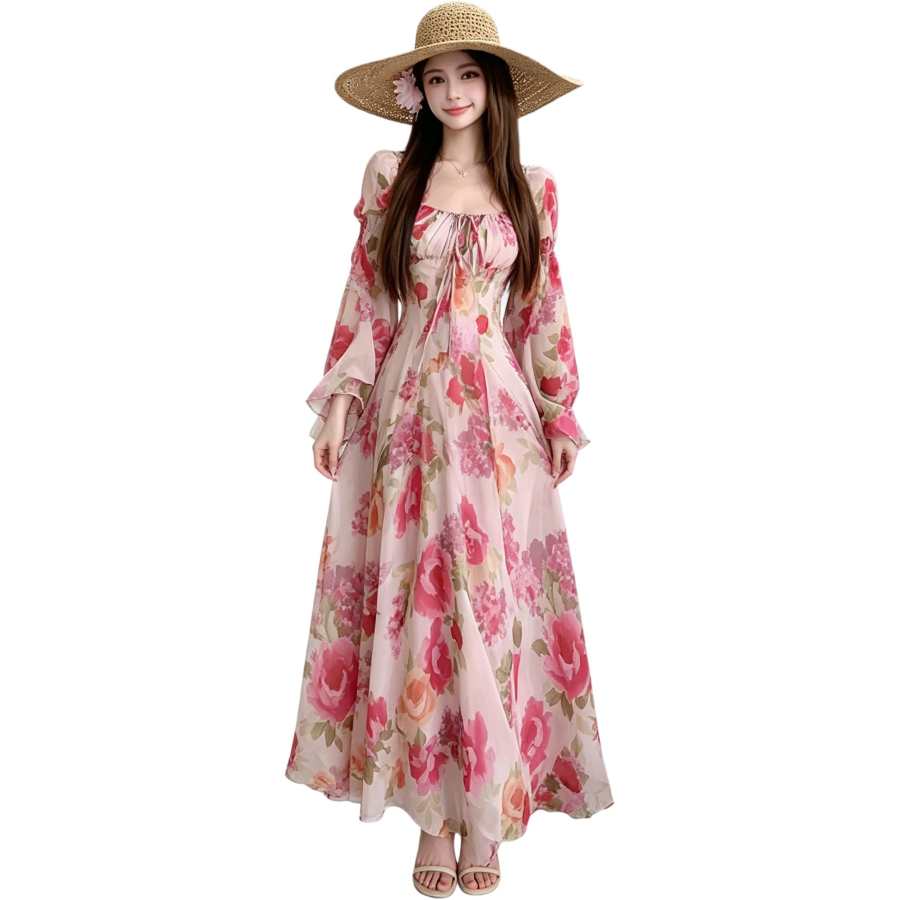VENICEW Long Sleeved Dress Women's