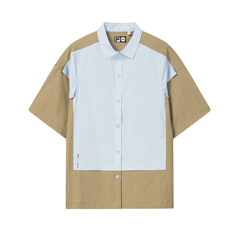 FILA x Kolor/ BEACON Shirt Women's Wheat Wave Gold Brown