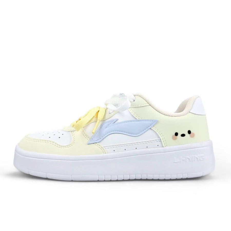 Li-Ning Li Ning Floating Boat Cushioning Breathable Low top Skateboard Shoes Women's Light Yellow