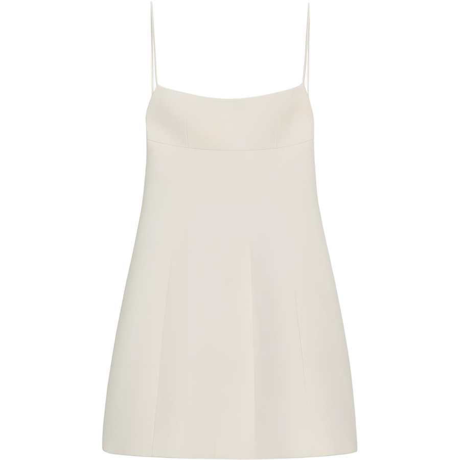 ZARA Slip Dresses Women's Frosted White Crew Neck Moderate
