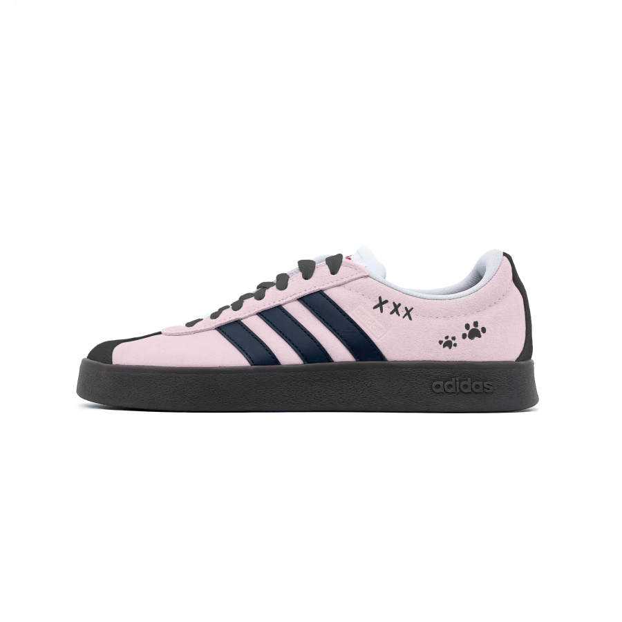 Adidas Adidas Vl Court Classic Black Claw Meow German Army Trainers Unisex Black Pink