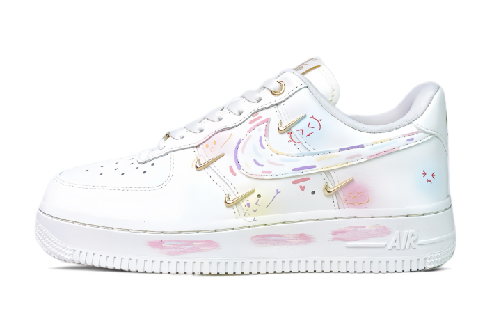 Nike Nike Air Force 1 Low top Skateboard Shoes Women's White Pink