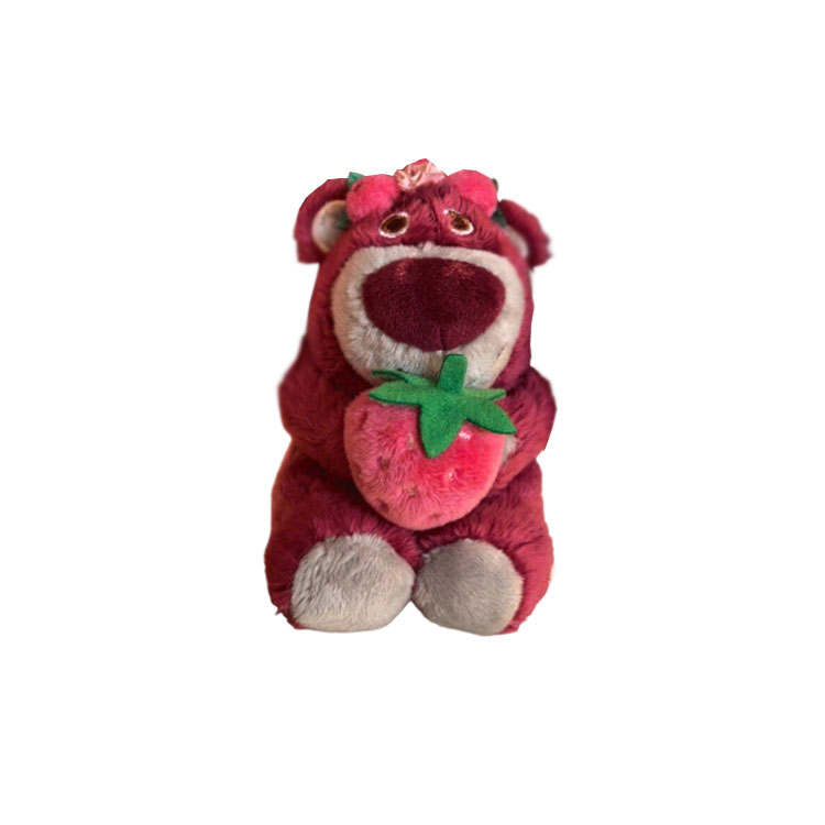 Disney x DISNEYLAND Lotso Key Ring Rose Red Plush Charms Shanghai Disney Trumpets