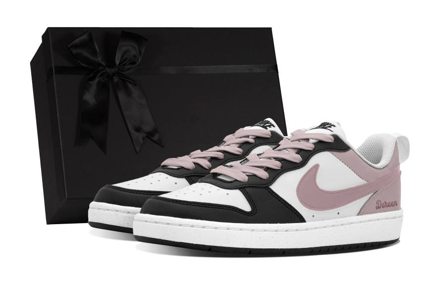 Nike Nike Court Borough Biu Love Book Leather Low top Skateboard Shoes Unisex Black Pink