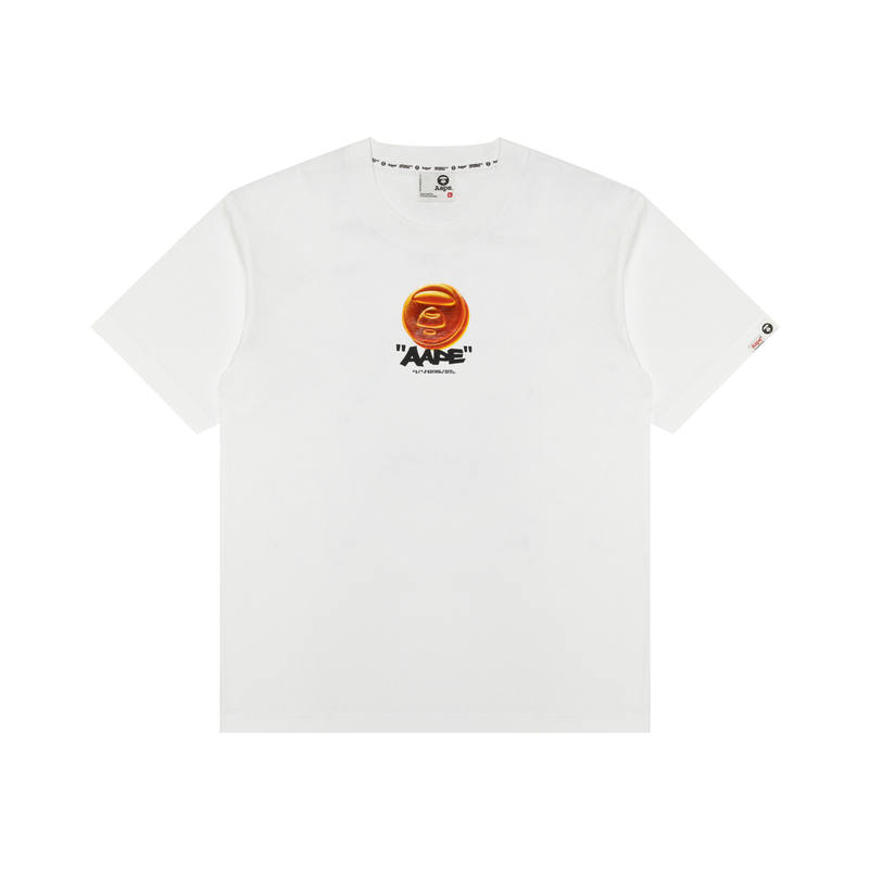 Aape T Shirts Men's White WHX Crew Neck Moderate
