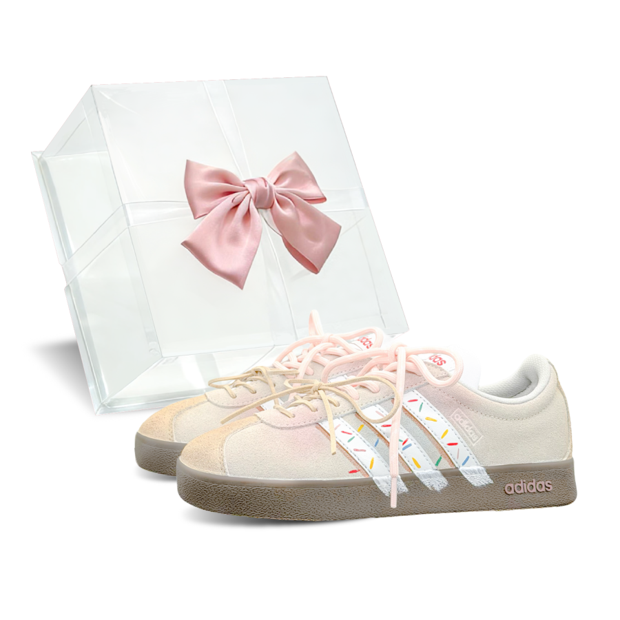 Adidas Adidas VL COURT 2.0 Butter Cake Low top German Army Trainers Women's White Pink