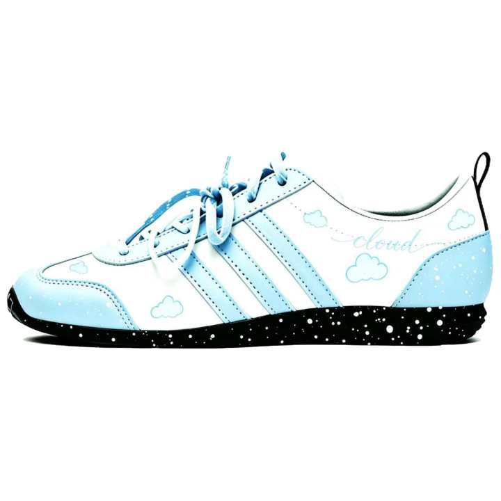 Adidas Adidas VS JOG 2.0 Lightweight Breathable Low top German Army Trainers Unisex Blue White