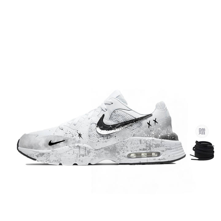 Nike Nike Air Max Fusion Running Shoes Unisex Black White Gray