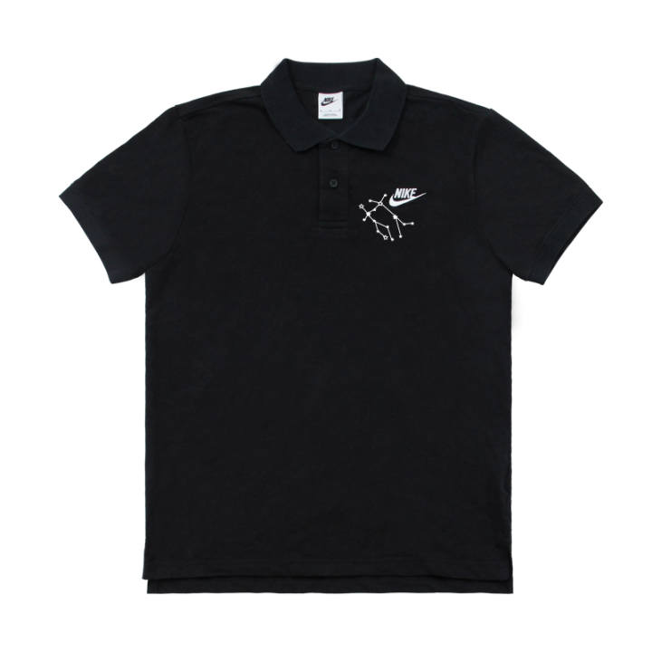 Nike Nike Sportswear T Shirts Unisex Black Lapel Straight Fit