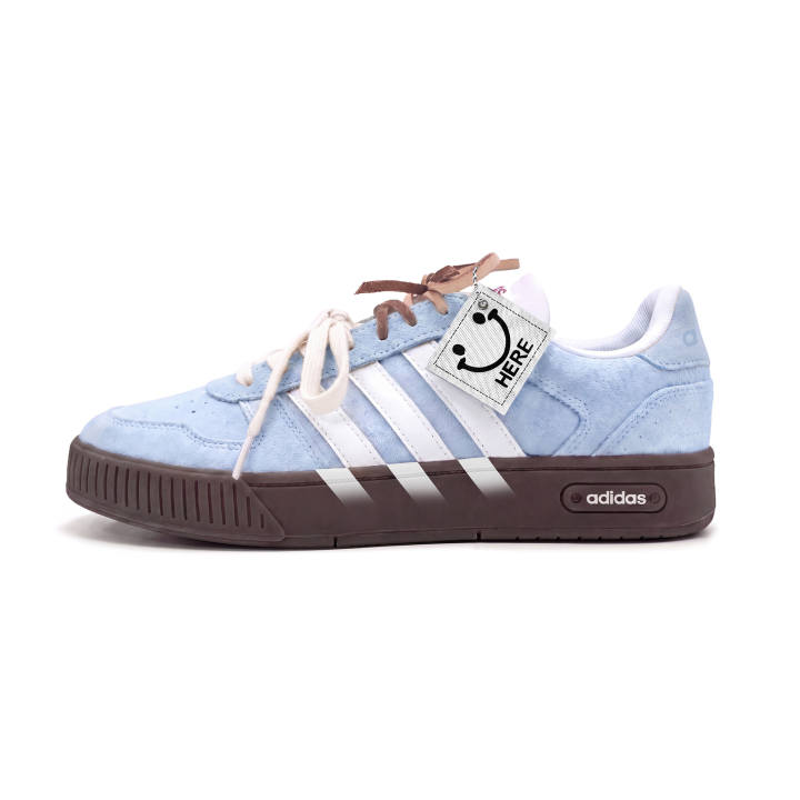 Adidas Adidas D PAD Slip Resistant Abrasion Resistant Low top Skateboard Shoes Unisex Blue
