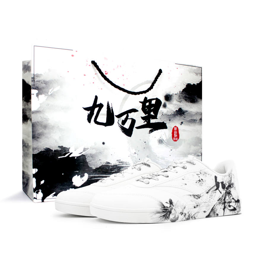 Anta Active Abrasion Resistant Lightweight Low top Skateboard Shoes Men's White Black