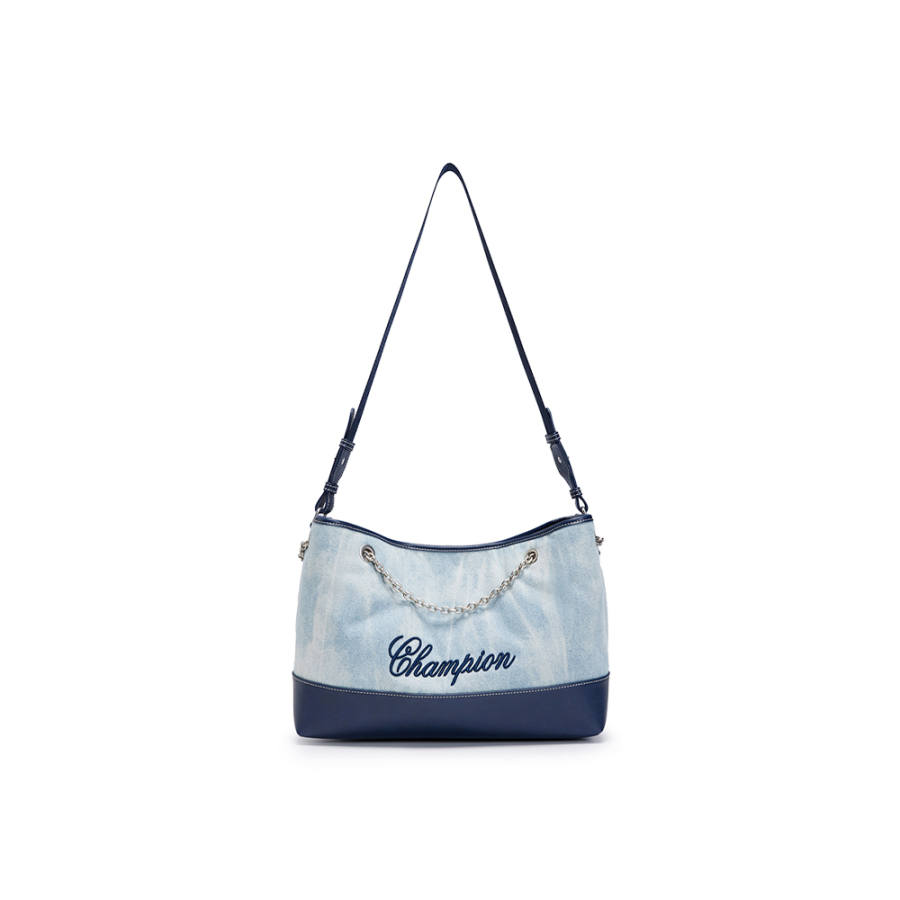 Champion Fabric/Synthetic Leather Shoulder Bag Regular Unisex Nautical Blue/Nude Sand Brown/Baroque Brown