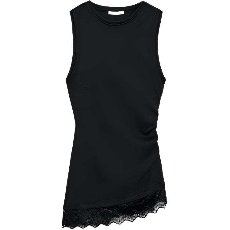 ZARA Tank Tops Women's Black Crew Neck Other