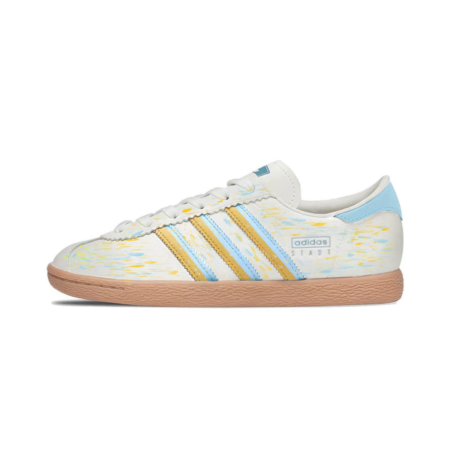 Adidas Originals Stadt Slip Resistant Abrasion Resistant Low top Skateboard Shoes Unisex Yellow Blue