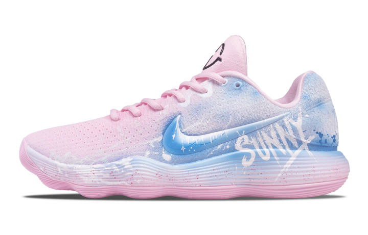 Nike Nike Hyperdunk 2017 Cushioning Coverage Support Low top Basketball Shoes Men's Pink Blue