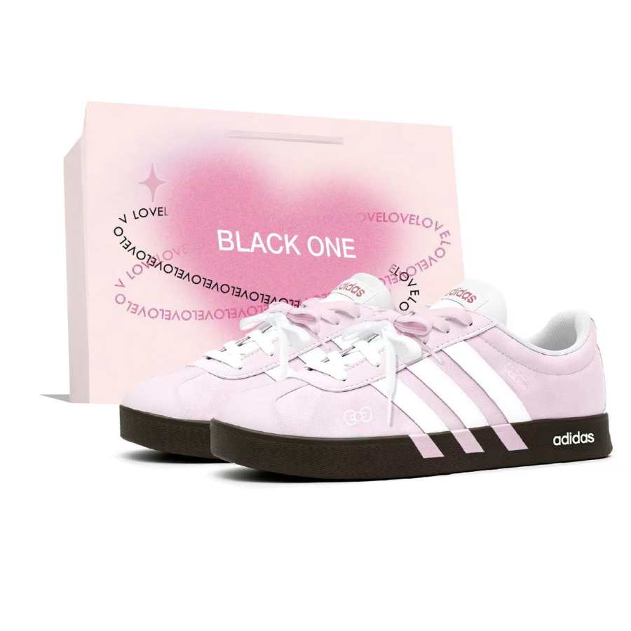 Adidas Adidas Vl Court Classic German Army Trainers Unisex Low Top White/Pink