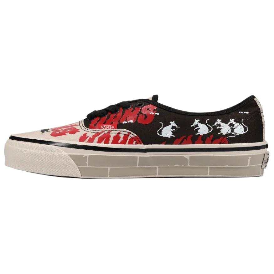 Vans Authentic 44 Skateboard Shoes Unisex Black Beige