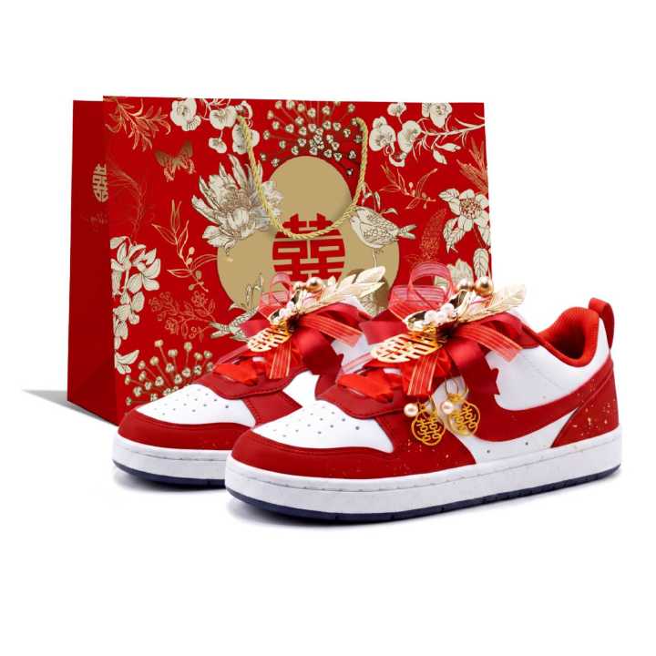 Nike Nike Court Borough Low top Skateboard Shoes Women's Red