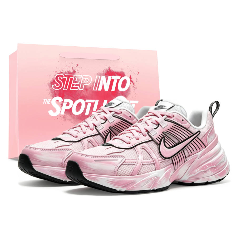 Nike Nike V2K Run Fabric Breathable Height Increasing Low top Casual City Commuting Running Shoes Women's