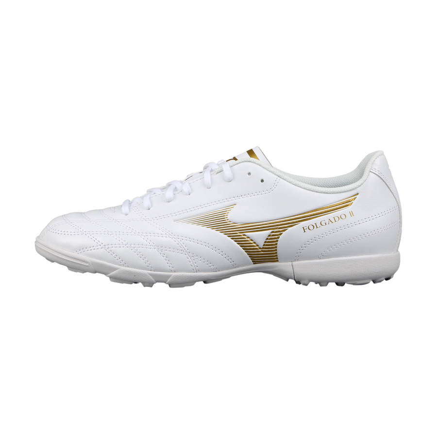 Mizuno Folgado AS TF Turf Soccer Shoes Unisex White Gold