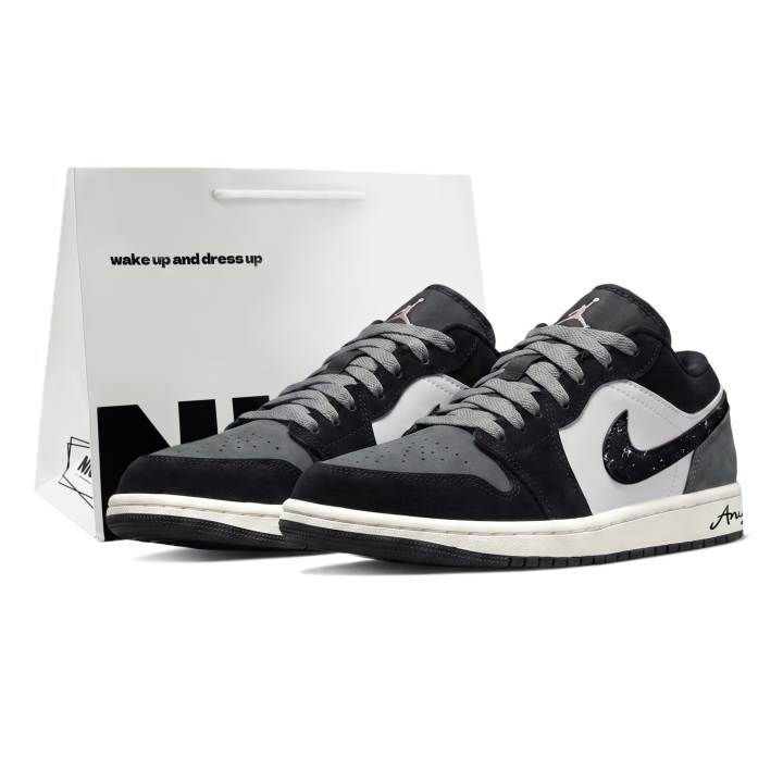 Jordan Jordan Air Jordan 1 Basketball Shoes Men's Low Top Black