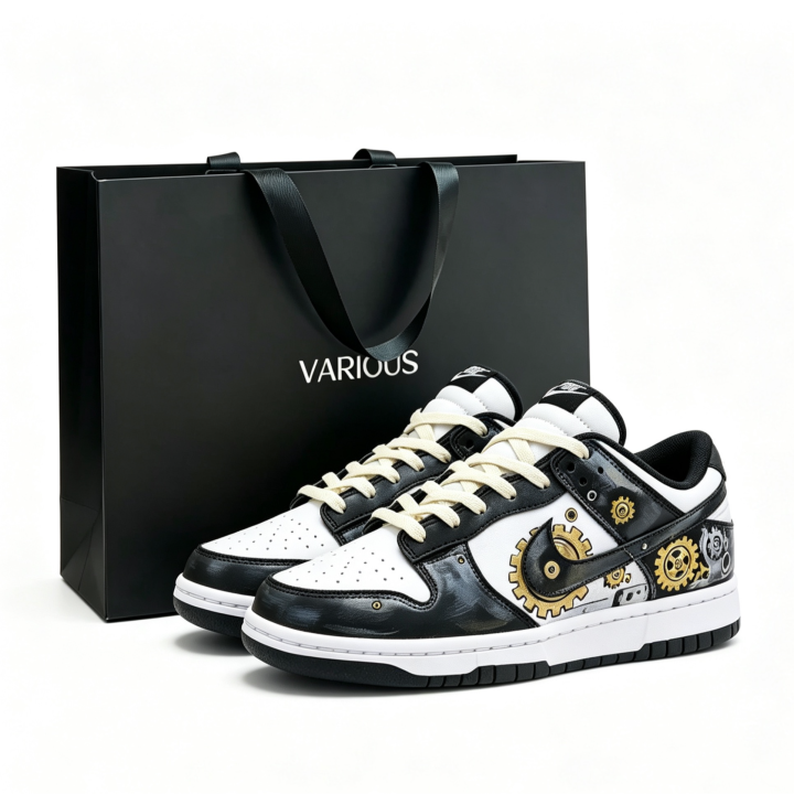 Nike Nike Dunk Mechanical Punk Low top Skateboard Shoes Men's Black White