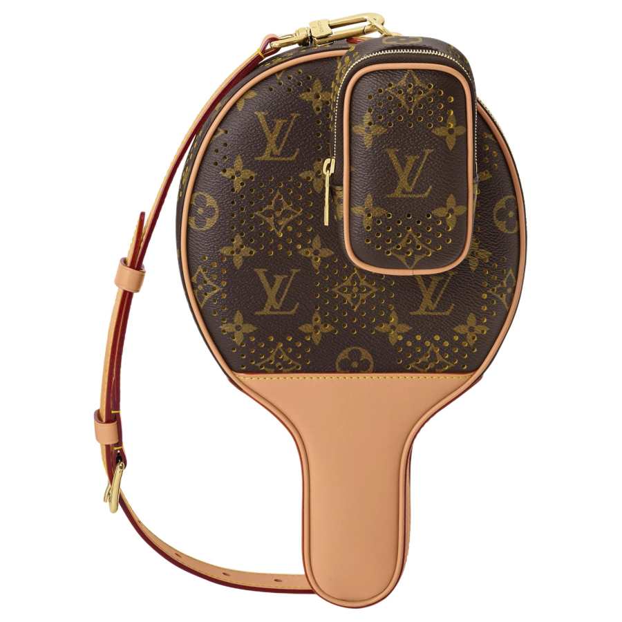LOUIS VUITTON Monogram Grid Coated Canvas Gym Bag Men's Brown