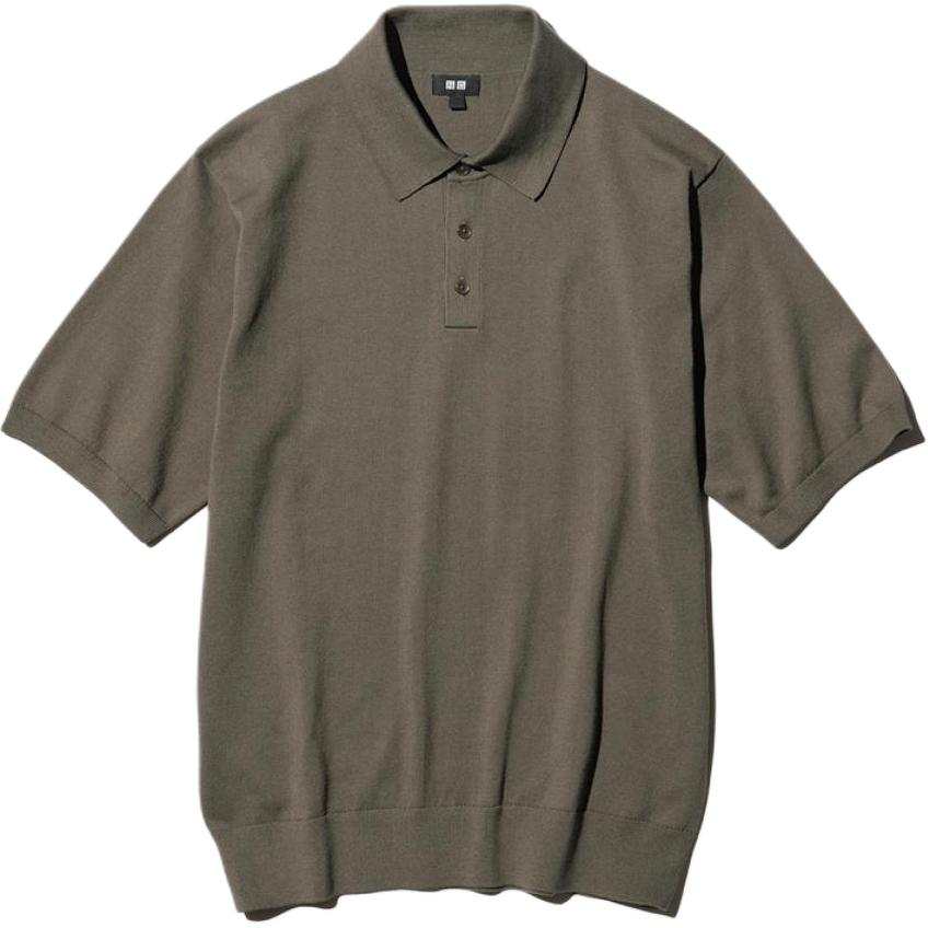 UNIQLO Polo Shirts Unisex Olive Moderate