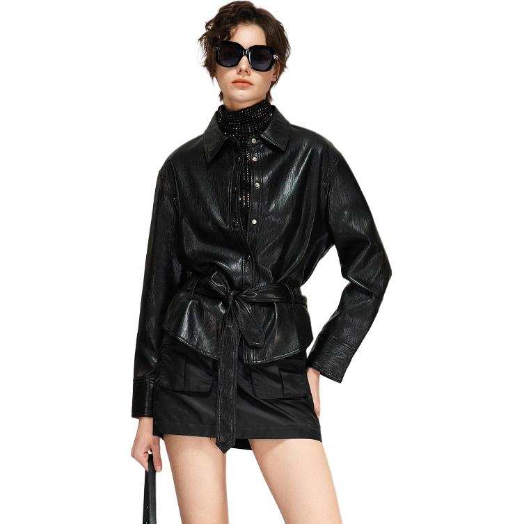 PINKO FW25 Leather Jacket Women's