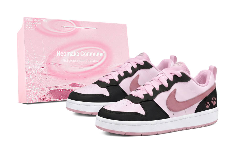 Nike Nike Court Borough Shopping Bag, Black Sugar Cat Low top Skateboard Shoes Women's Black Pink