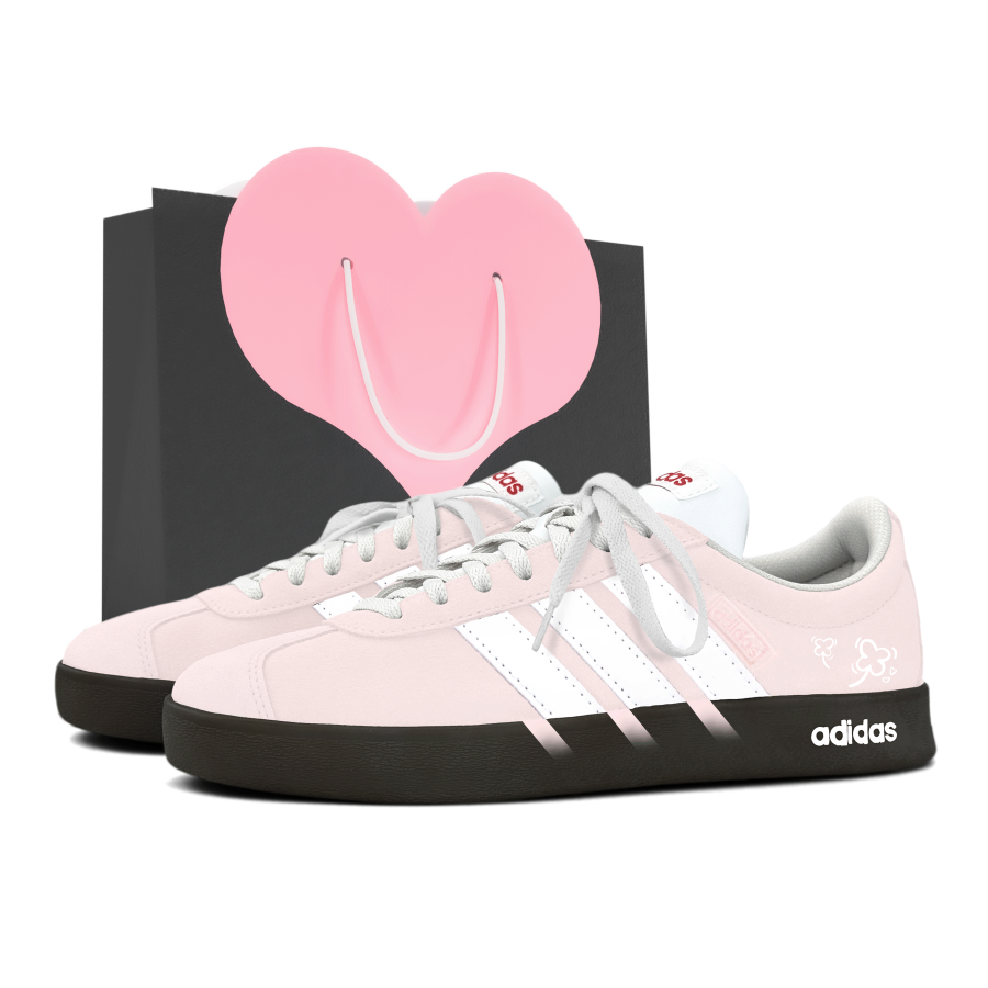 Adidas Adidas VL COURT 2.0 Low top Skateboard Shoes Unisex Pink White