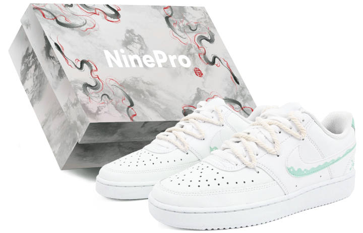 Nike Nike Court Vision 1 Low top Skateboard Shoes Women's White Green
