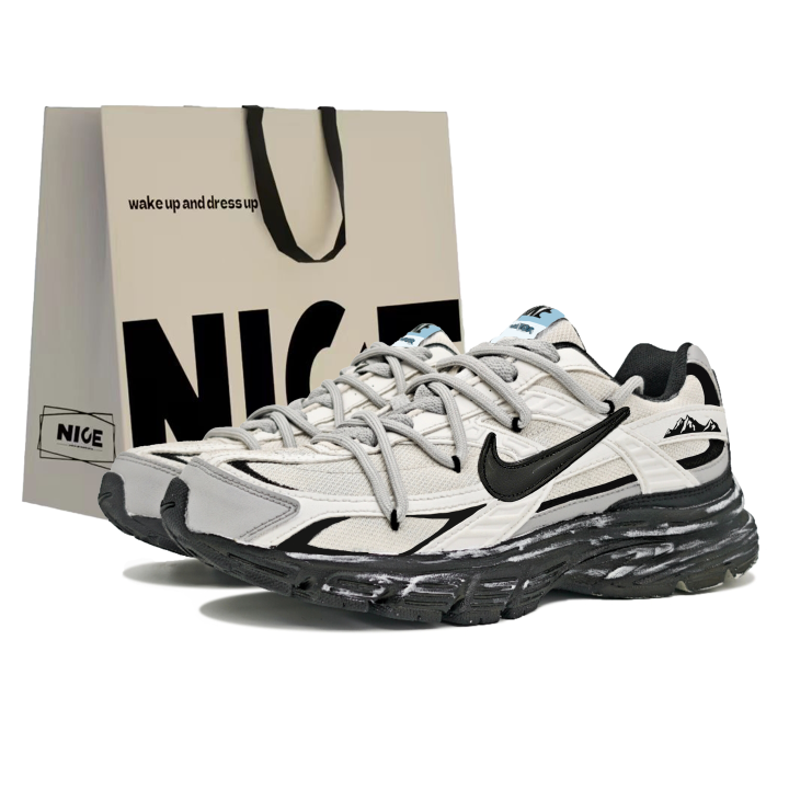 Nike Nike Initiator Casual City Commuting Running Shoes Unisex Black White Gray
