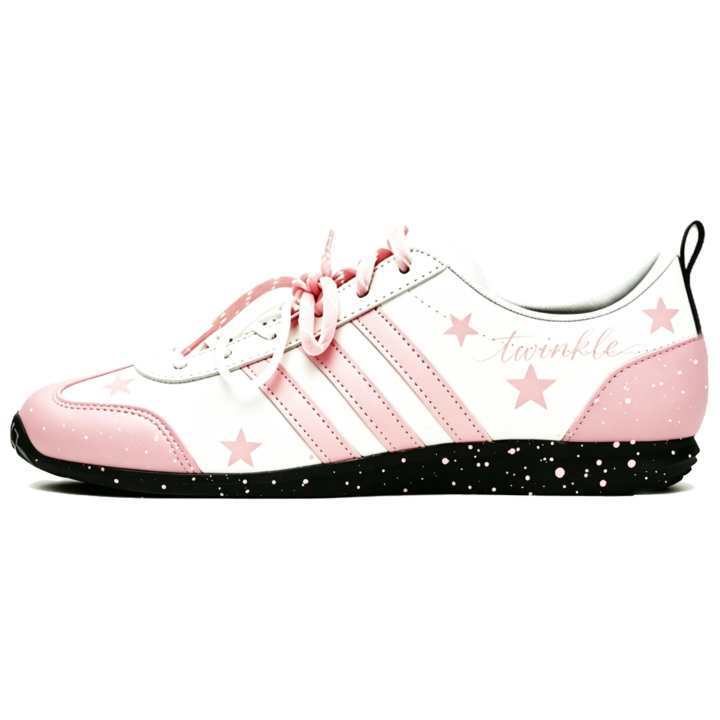 Adidas Adidas VS JOG 2.0 Lightweight Breathable Low top German Army Trainers Unisex Pink White