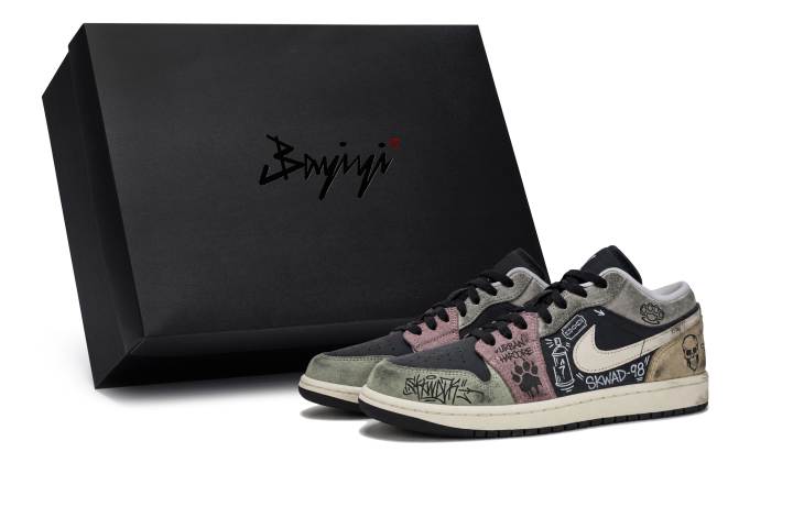 Jordan Jordan Air Jordan 1 811 Manufacturing, Wasteland District, Special Shoe Box Slip Resistant Low top