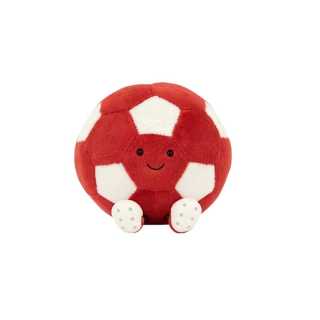 JELLYCAT Football Club Canadian Soccer Ball Red Dolls Plush Doll 19cm Height In Sitting Posture