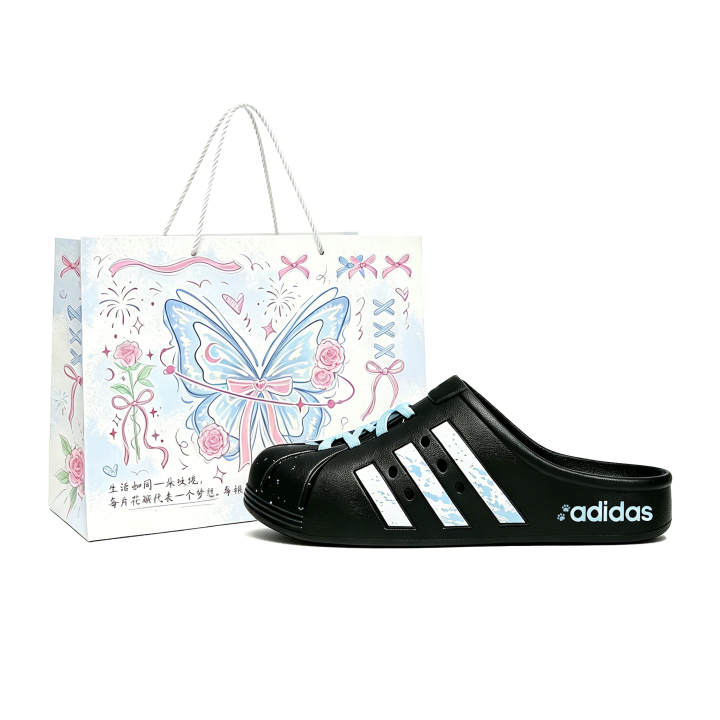 Adidas Adidas ADILETTE CLOGS Butterfly Peace Clogs Unisex Black