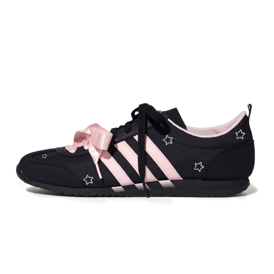 Adidas Adidas VS JOG 2.0 Slip Resistant Abrasion Resistant Low top Casual Shoes Unisex Black Pink