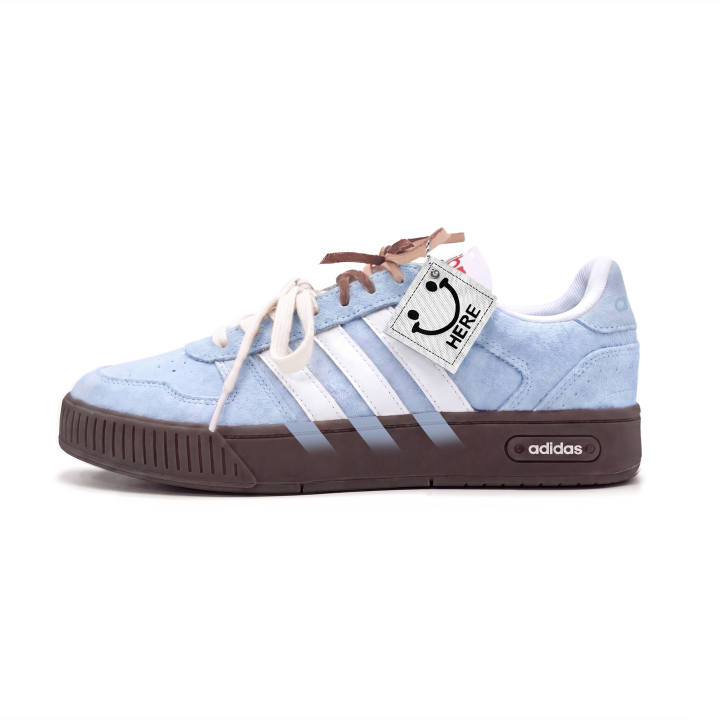 Adidas Adidas D PAD Slip Resistant Abrasion Resistant Low top Skateboard Shoes Unisex Blue