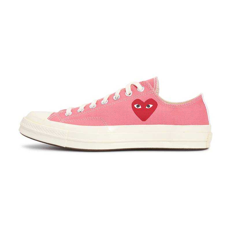 CDG x Converse Low top Canvas Shoes Men's Pink