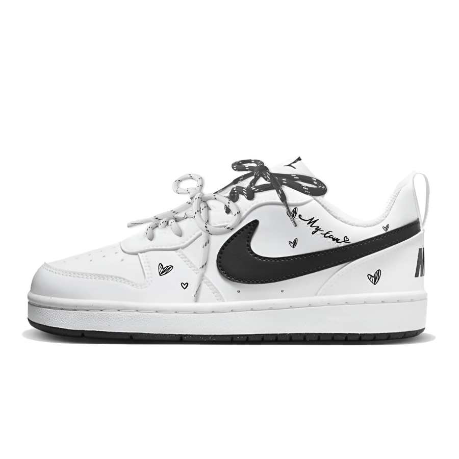 Nike Nike Court Borough Gentle Heartbeat Low top Skateboard Shoes Women's Black White
