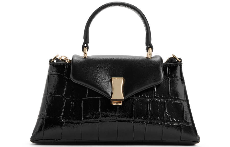 CHARLES&KEITH Pu Handbag Mini Women's Milk White/Black