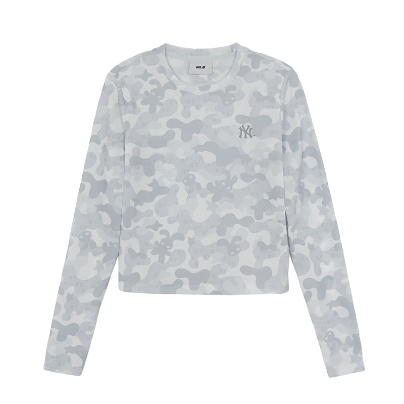 MLB T Shirts Women's New York Yankees/Light Gray Crew Neck Moderate