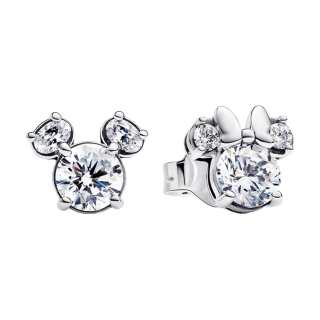 Pandora 925 Sterling Silver Stud Earrings Women's Silver