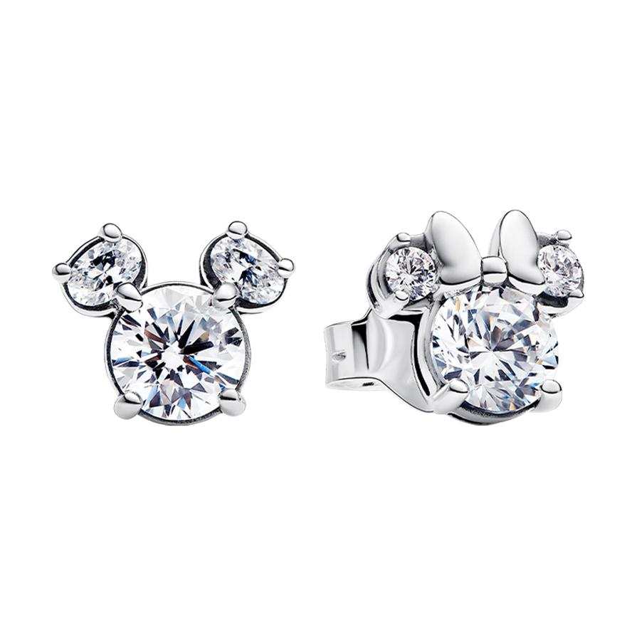 Pandora 925 Sterling Silver Stud Earrings Women's Silver