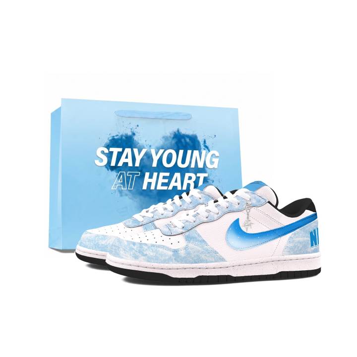 Nike Nike Big Skateboard Shoes Men's White Blue