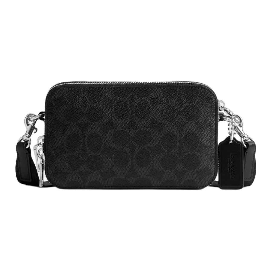 COACH Artificial Leather With Cow Leather Crossbody Bags Small Men's Black
