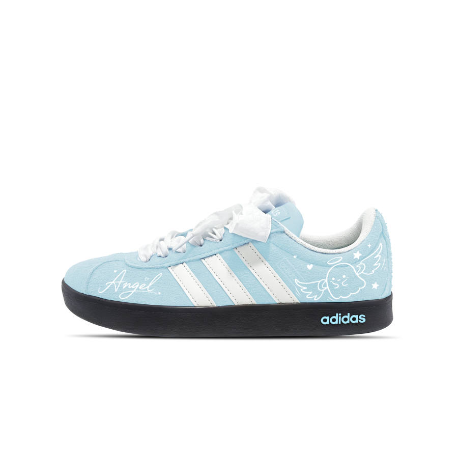 Adidas Adidas VL COURT 2.0 Little Angel Slip Resistant Cushioning Abrasion Resistant Low top German Army Trainers Unisex
