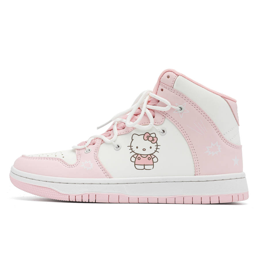 Sanrio Skateboard Shoes Women's High Top Pink